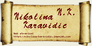 Nikolina Karavidić vizit kartica